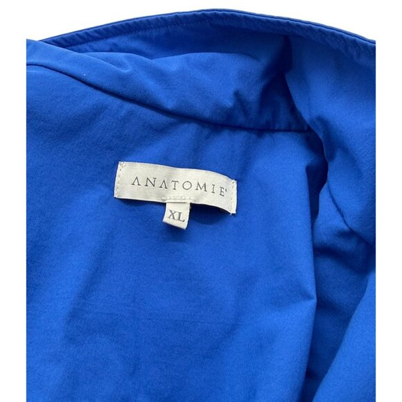 Anatomie Womens Jane Travel Jacket Royal Blue Snap Front Pockets Stretch Size XL - Picture 6 of 9